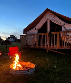 Fantastic Secluded Tented Cabin with Fire Pit in Logan, Ohio - glamping.directory
