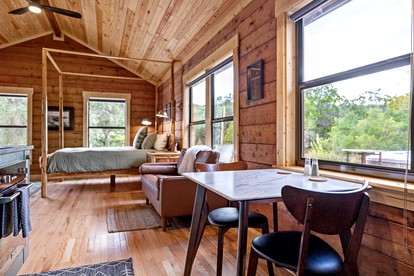 Beautiful Hill Country Cabin Rental Ideal for Romantic Weekend Getaways from Austin - Wimberley, Texas - glamping.directory