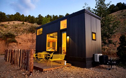 Bougie Tiny Home with Mountain Views, Hot Tub, Just 2 miles to Black Rock Hot Springs, NM - glamping.directory