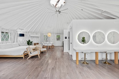 A Romantic Getaway in this Luxurious Yurt for Couples in Wimberley, TX - Wimberley, Texas - glamping.directory