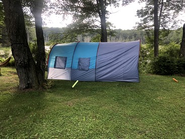 Secluded Glamping Tunnel Tent with Hot Tub & Private Pond near Clifton Township, Pennsylvania - Clifton Township, Pennsylvania - glamping.directory