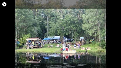 Secluded Glamping Tunnel Tent with Hot Tub & Private Pond near Clifton Township, Pennsylvania - glamping.directory