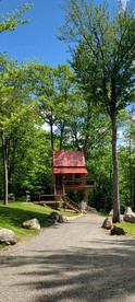 Unique Treehouse Accommodation for a Secluded Granite Lake Getaway - Stoddard, New Hampshire - glamping.directory