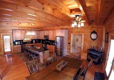 Luxurious Log Cabin Getaway with a Hot Tub in Dobson, North Carolina - Dobson, North Carolina - glamping.directory