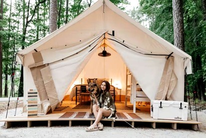 Georgia Glamping Getaways in this Luxury Safari Tent Rental in the Heart of Nature - glamping.directory