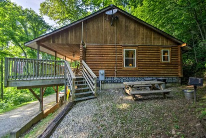 Rustic Log Cabin with a Hot Tub near the Nantahala River in Bryson City, North Carolina - glamping.directory