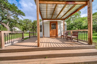 Romantic Glamping Yurt near Canyon Lake, Perfect for an Escape from San Antonio, Texas - New Braunfels, Texas - glamping.directory