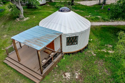 Romantic Glamping Yurt near Canyon Lake, Perfect for an Escape from San Antonio, Texas - glamping.directory