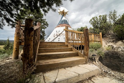 Hand Painted Luxury Tipi Rental for Three near Dixie National Forest, Utah - Boulder, Utah - glamping.directory