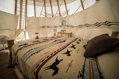 Hand Painted Luxury Tipi Rental for Three near Dixie National Forest, Utah - Boulder, Utah - glamping.directory