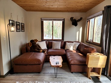 Secluded Luxury Cabin with Hot Tub on 10 Private Acres near Trails in Reed City, Michigan - Reed City, Michigan - glamping.directory