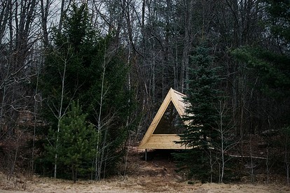 Simple and Charming A-Frame Cabin Rental in Windham, New York - glamping.directory
