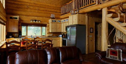 Unique Log Cabin Rental with Stunning Mountain Views in the Kenai Peninsula, Alaska - Anchor Point, Alaska - glamping.directory