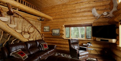 Unique Log Cabin Rental with Stunning Mountain Views in the Kenai Peninsula, Alaska - Anchor Point, Alaska - glamping.directory