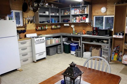 Coastal Camping Cabin with Wood-Burning Stove on Whale Island, Alaska - North Pole, Alaska - glamping.directory
