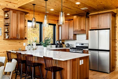 Luxurious A-Frame Mountain Retreat with Hot Tubs & Game Room Near Seneca Rocks, Milam, WV - Milam, West Virginia - glamping.directory