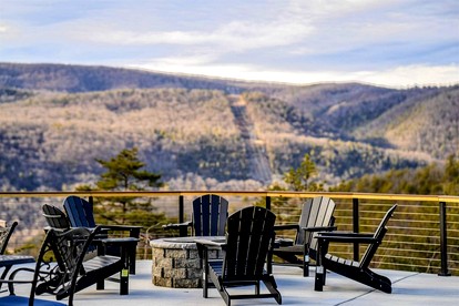 Luxurious A-Frame Mountain Retreat with Hot Tubs & Game Room Near Seneca Rocks, Milam, WV - Milam, West Virginia - glamping.directory