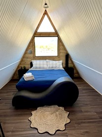 Secluded Romantic A-Frame Tiny Home with Stargazing Deck near Grand Canyon, Meadview, Arizona - Meadview, Arizona - glamping.directory