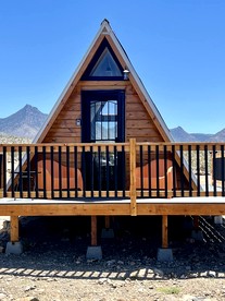 Secluded Romantic A-Frame Tiny Home with Stargazing Deck near Grand Canyon, Meadview, Arizona - Meadview, Arizona - glamping.directory