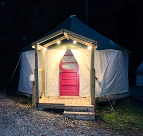 Unique Yurt-Dome Hybrid on Amazing Glampground near Bryson City, North Carolina - Bryson City, North Carolina - glamping.directory