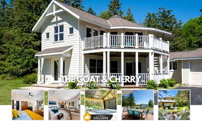 Design Cabin with Jacuzzi and Porch in Sister Bay, Wisconsin - glamping.directory