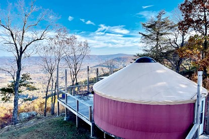 Mountaintop Luxury Yurt Rental for Georgia Glamping - glamping.directory