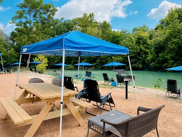 Riverside Oasis: Luxury Safari Tent near Kingsbury, Texas, Perfect for a Family Glamping Vacation - Kingsbury, Texas - glamping.directory