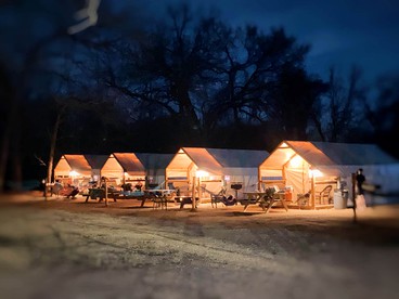 Riverside Oasis: Luxury Safari Tent near Kingsbury, Texas, Perfect for a Family Glamping Vacation - glamping.directory