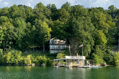 Enormous Cabin Fully Loaded Dock for Water Sports in Tennessee - glamping.directory