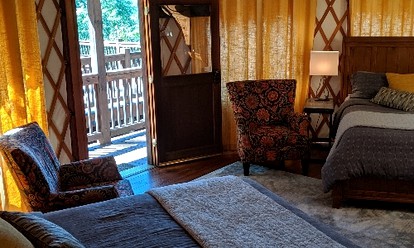 Amazing 24-Foot Yurt Rental for Family Glamping in North Carolina - Bryson City, North Carolina - glamping.directory