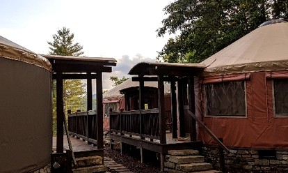 Amazing 24-Foot Yurt Rental for Family Glamping in North Carolina - Bryson City, North Carolina - glamping.directory