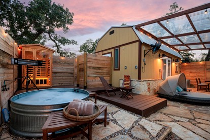 A+ Privacy | Romantic Lux | Sauna | Hot/Cold Pool in Texas - glamping.directory