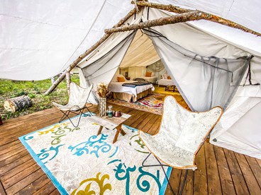 Beautiful Safari Tent on a Ranch for a Glamping Getaway in Pagosa Springs, Colorado - Pagosa Springs, Colorado - glamping.directory
