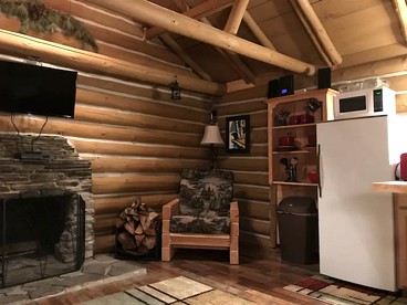 Authentic Log Cabin Rental for a Family Camping Getaway near Chase Lake, New York - Glenfield, New York - glamping.directory