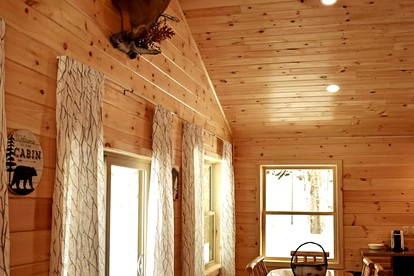 Cozy Adirondack Cabin Nestled in the Forest Only Footsteps Away From Big Moose Lake, New York - Eagle Bay, New York - glamping.directory