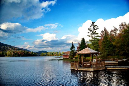 Cozy Adirondack Cabin Nestled in the Forest Only Footsteps Away From Big Moose Lake, New York - glamping.directory