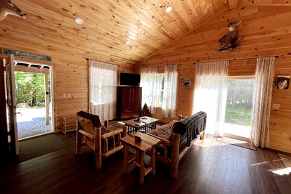 Cozy Adirondack Cabin Nestled in the Forest Only Footsteps Away From Big Moose Lake, New York - Eagle Bay, New York - glamping.directory
