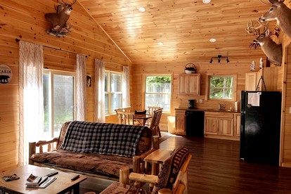Cozy Adirondack Cabin Nestled in the Forest Only Footsteps Away From Big Moose Lake, New York - Eagle Bay, New York - glamping.directory