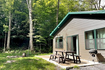 Cozy Adirondack Cabin Nestled in the Forest Only Footsteps Away From Big Moose Lake, New York - Eagle Bay, New York - glamping.directory