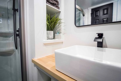 Modern Comforts, Rustic Charm: Tiny House Hideaway with Deck in Apple Valley - Apple Valley, Utah - glamping.directory