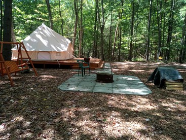 Remote Equipped Bell Tent Surrounded by Nature with Great Hiking Trails in Virginia - Mount Solon, Virginia - glamping.directory