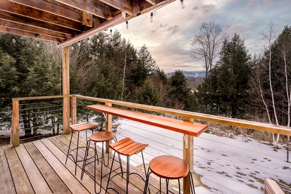 Unique and Luminous A Frame Cabin with Great Views of Mt. Mansfield Perefect for a Ski Vacation in Stowe, Vermont - Stowe, Vermont - glamping.directory