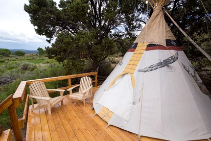 Traditional Native American Tipi in Scenic Canyon Country, Utah - Boulder, Utah - glamping.directory