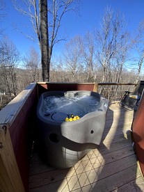 Delightful Lofted Yurt Beautifully Design with Jacuzzi and Private Deck in Virginia - Hillsville, Virginia - glamping.directory