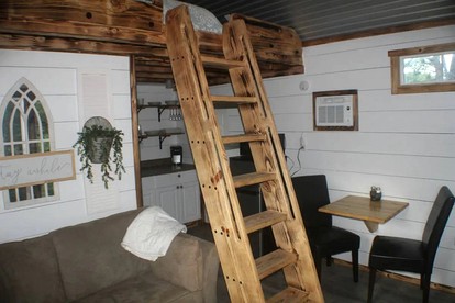 Spectacular Treehouse with Speeder Bike & Creek Views near Forestburg, Texas - Forestburg, Texas - glamping.directory
