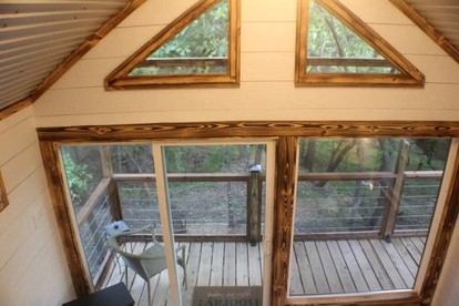 Spectacular Treehouse with Speeder Bike & Creek Views near Forestburg, Texas - Forestburg, Texas - glamping.directory