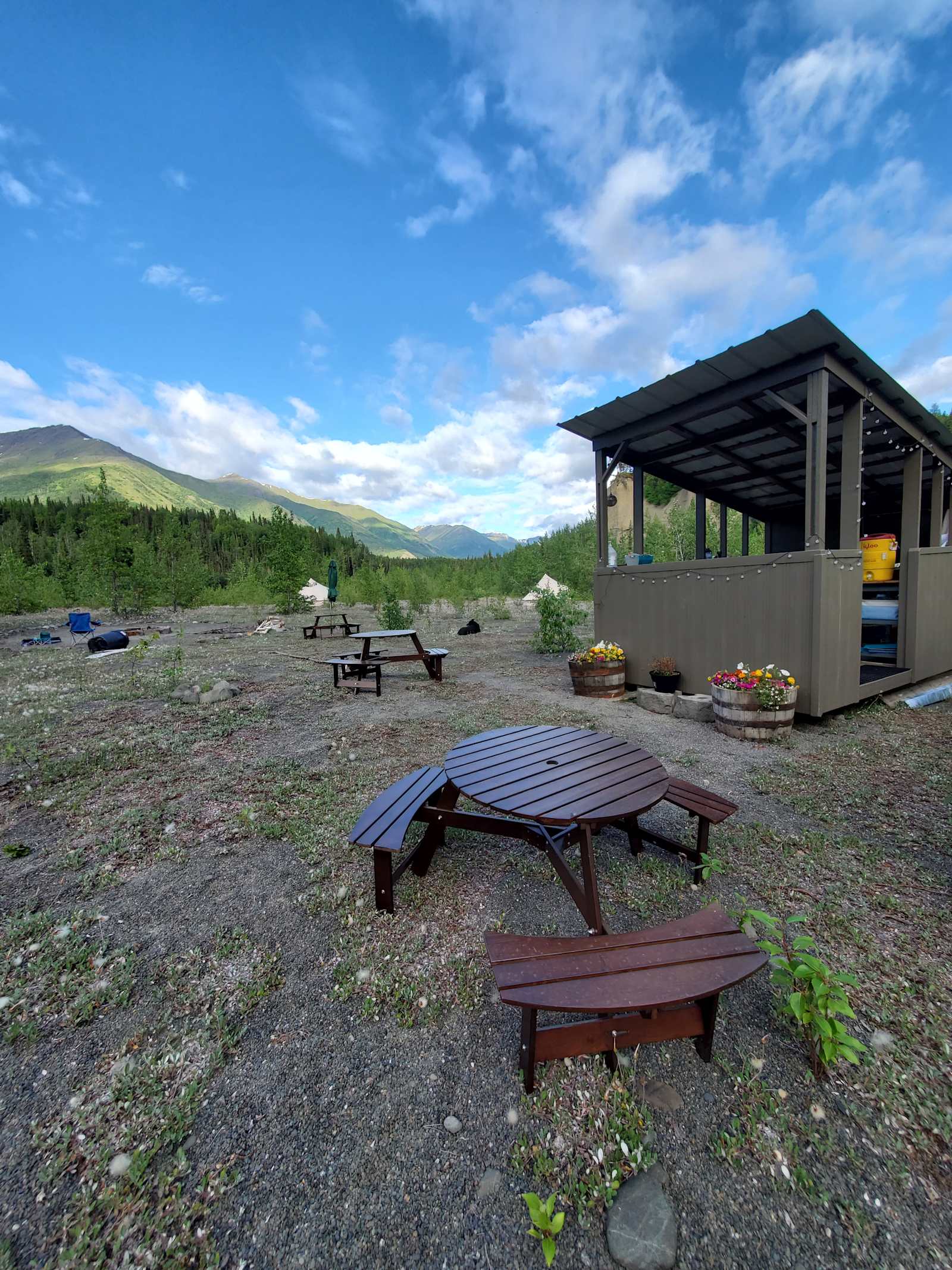 Eklutna Lake, Bell Tent Glamping - Knik River, Alaska - glamping.directory