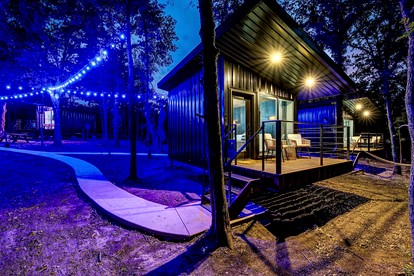 Enchanted Woodland Cabins by the Mountain in Texas with Private Pond and Scenic Trails - glamping.directory