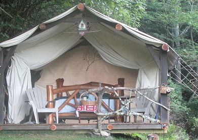 Gorgeous Tent Accommodation for Two Guests near Jeffersonville, New York - glamping.directory
