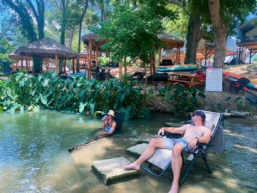 Waterfront Retreat: Texas Tented Cabin for a Lakeside Getaway with Friends - Cibolo, Texas - glamping.directory